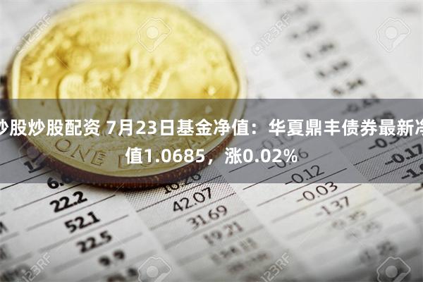 炒股炒股配资 7月23日基金净值：华夏鼎丰债券最新净值1.0685，涨0.02%