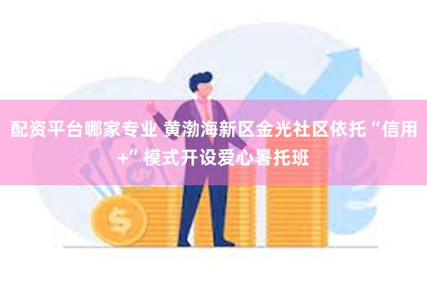 配资平台哪家专业 黄渤海新区金光社区依托“信用+”模式开设爱心暑托班