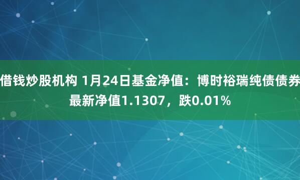 借钱炒股机构 1月24日基金净值：博时裕瑞纯债债券最新净值1.1307，跌0.01%