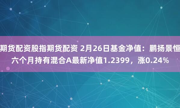 期货配资股指期货配资 2月26日基金净值：鹏扬景恒六个月持有混合A最新净值1.2399，涨0.24%