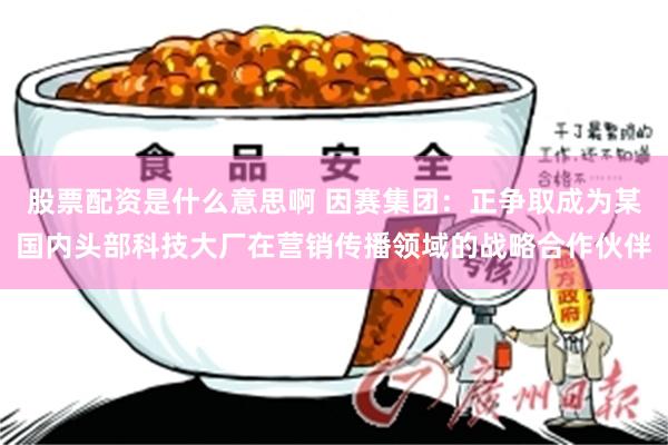 股票配资是什么意思啊 因赛集团：正争取成为某国内头部科技大厂在营销传播领域的战略合作伙伴